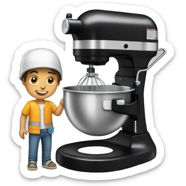 mixer and boy sticker