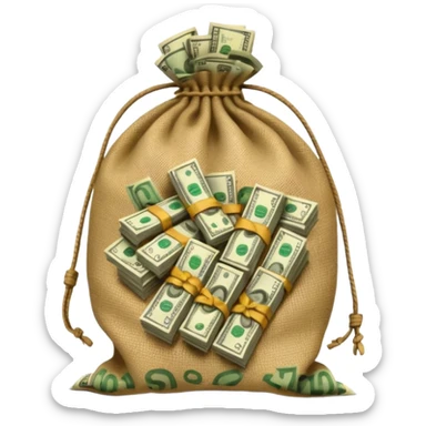 cash bags sticker