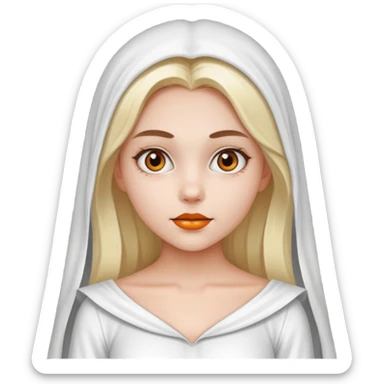 girl with Halloween white costumes sticker