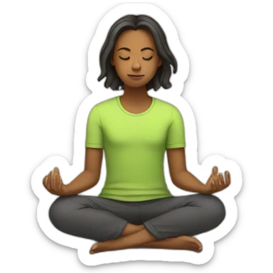 Teen meditating sticker