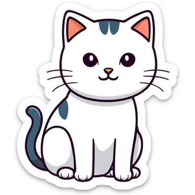 Cat love sticker