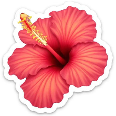 hibiscus flower sticker