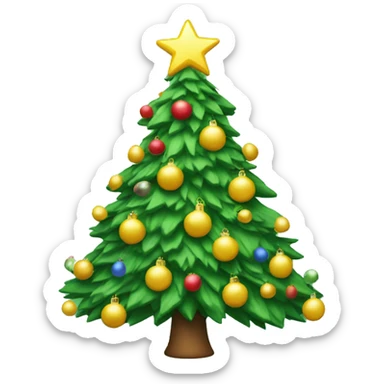 Tacky Christmas tree sticker