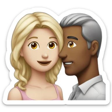 Homme faisant un bisous à une femme sticker