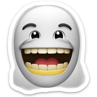 smirk emoji biting its teeth sticker