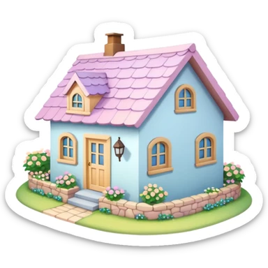 Pastel Roof Cottages sticker