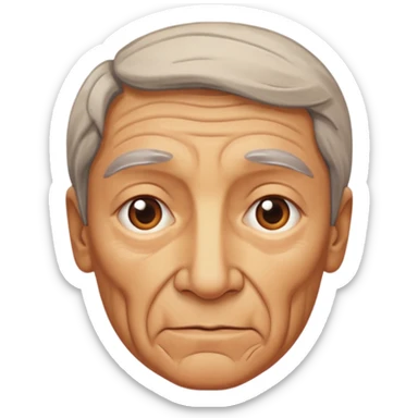 cara vieja por un lado y cara rejuvenecida por otro lado sticker