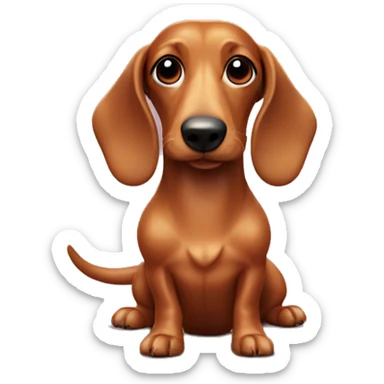 Sausage dog with a bow in it’s hair  sticker