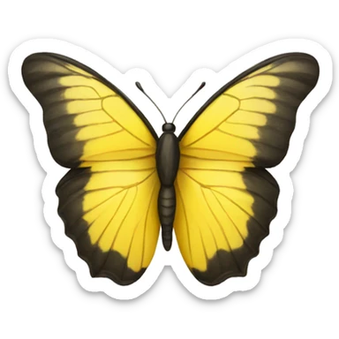 Yellow butterfly sticker