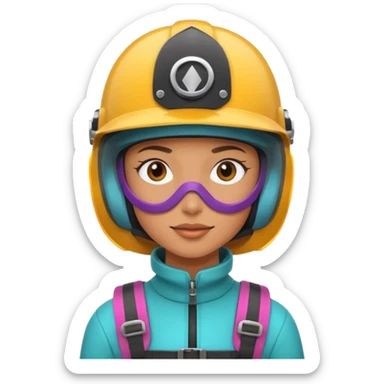 Colorful Helmeted Traveler sticker