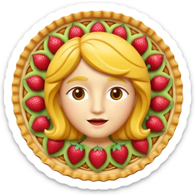 tart food in 3d memoji style sticker