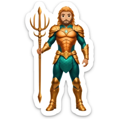 aquaman full armor standing sticker