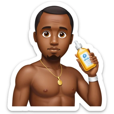 P Diddy with baby oil sticker