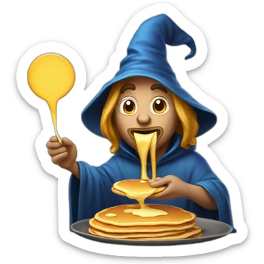 Sorcerer who eats a pancake sticker