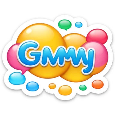 Cute sticker with the text gm sticker
