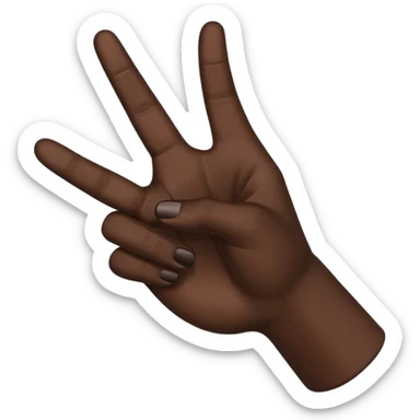 Yvl handsign emoji black hand  sticker