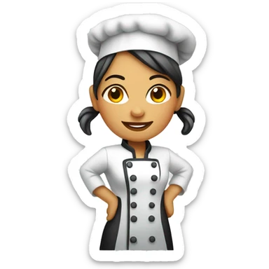 a female chef sticker