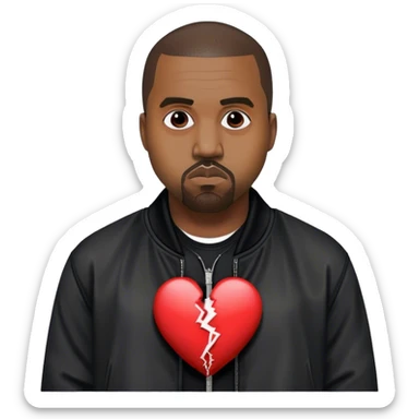 Kanye west 808 and heartbreak heart sticker