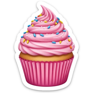 pink cupcake sticker