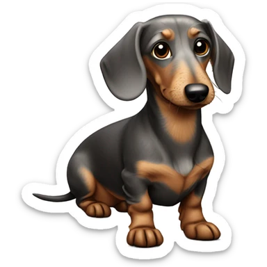 Old really wire-haired dachshund sticker