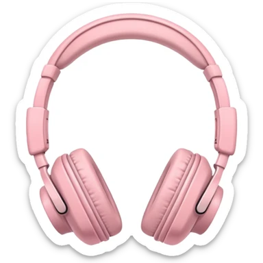 light pink headphones sticker