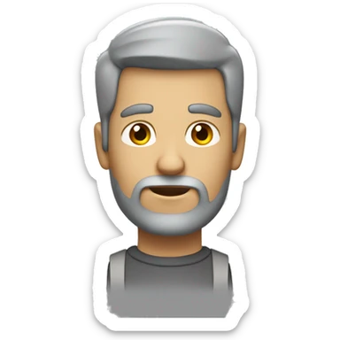 Birthday Boy Blam is a short male humanoid with a gray rectangular prism for a head and a darker gray cylinder shaped body.  sticker