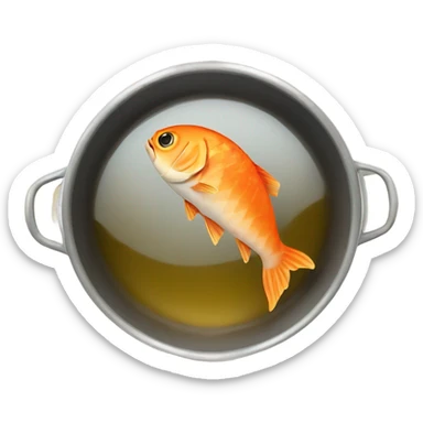 Fish in saucepan  sticker