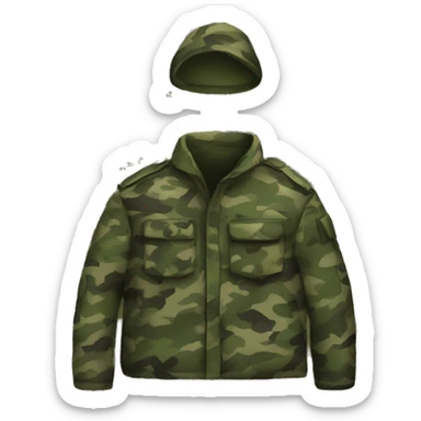 military jacket camouflage no flag sticker
