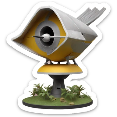 Naboo Starship spacecraft bird’s birdhouse diorama  sticker