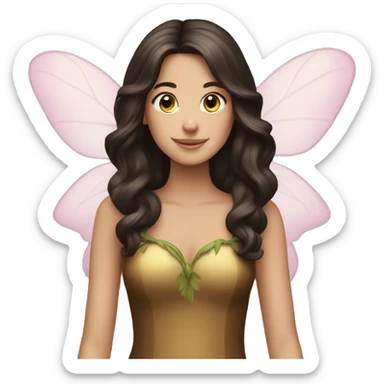 Brunette fairy sticker