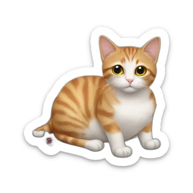 Cat on a roomba sticker