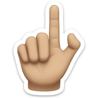 A hand waving missing two middle fingers bandaged  sticker