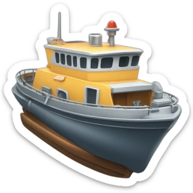 boat with rocket engine sticker