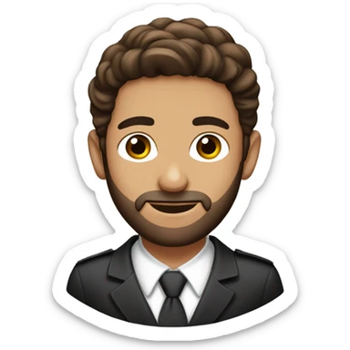 Jewish men mid brown hair with hazel eyes wearing the kippa sticker