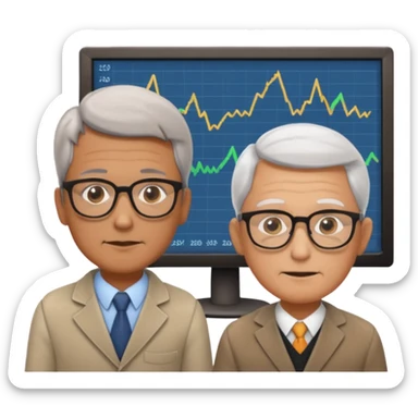 teaching somebody else in person, in the same place, watching the same monitor together, the trainee and trainer are in the similar age, two both are men, the monitor should be showing some data graphs sticker