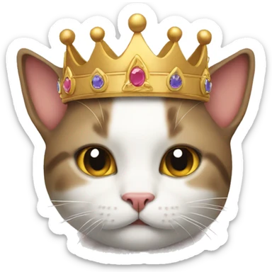 CAT with crown sticker
