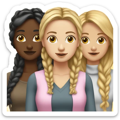 White Girls Trio sticker