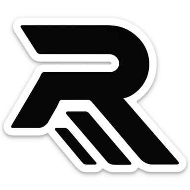 logo for RizzRail, modern, bold, memorable, suitable for a tech or transportation company, clean lines, strong presence, no text sticker