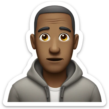 A person who is tired  sticker