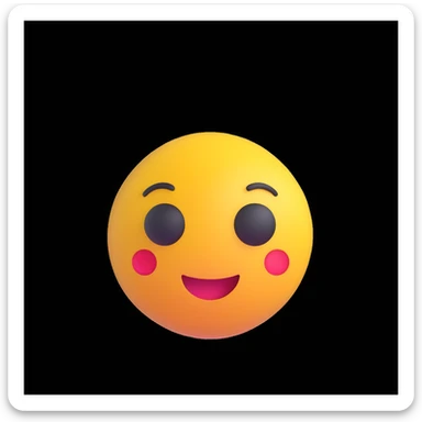 Convert this photo into a 3D emoji in Apple style, smooth and glossy, minimal details, white background. sticker