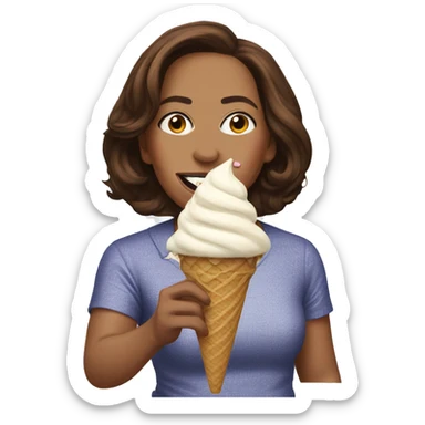 kamala harris eating ice cream sticker