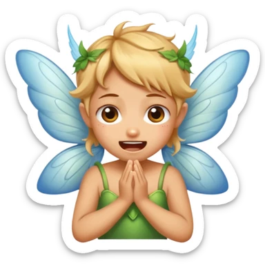 A little fairy, with wings,  , do more different emotional, she cry, smail  tayd , angry, hungry, sticker