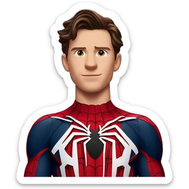 tom holland as spiderman Homsvel text sticker