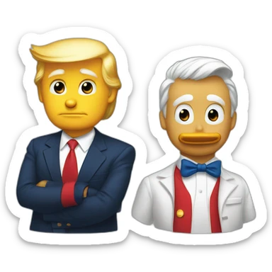 Donald duck and donald trump sticker