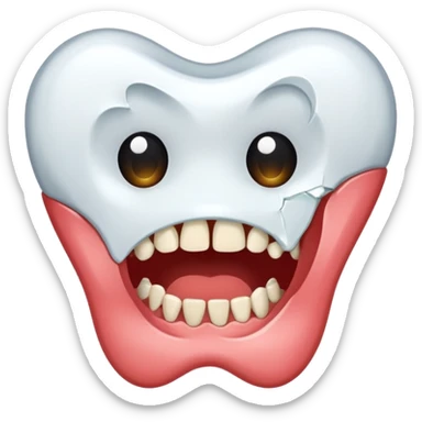 broken tooth with no face sticker