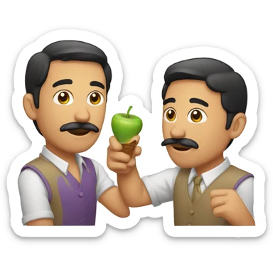 Dos hombres tomando mate sticker