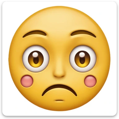 yellow emoji face but disgusted and eyes open sticker