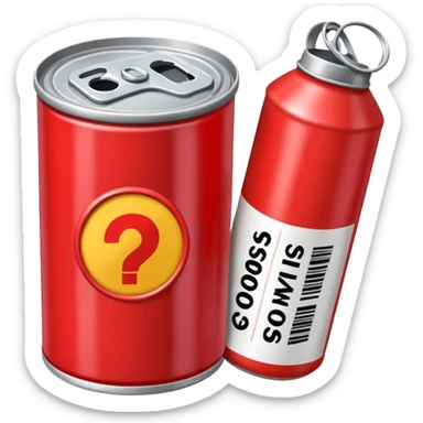 a can of gasoline and 2 tickets sticker