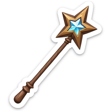 Magic wand from Harry Potter with sparkles around sticker