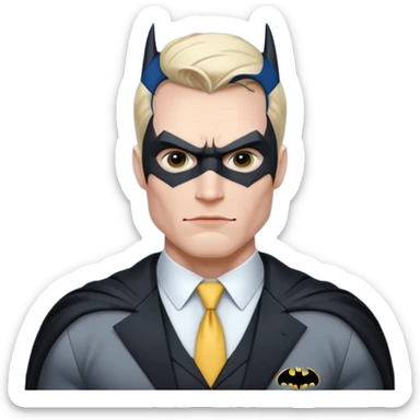 caucasian batman standing sticker